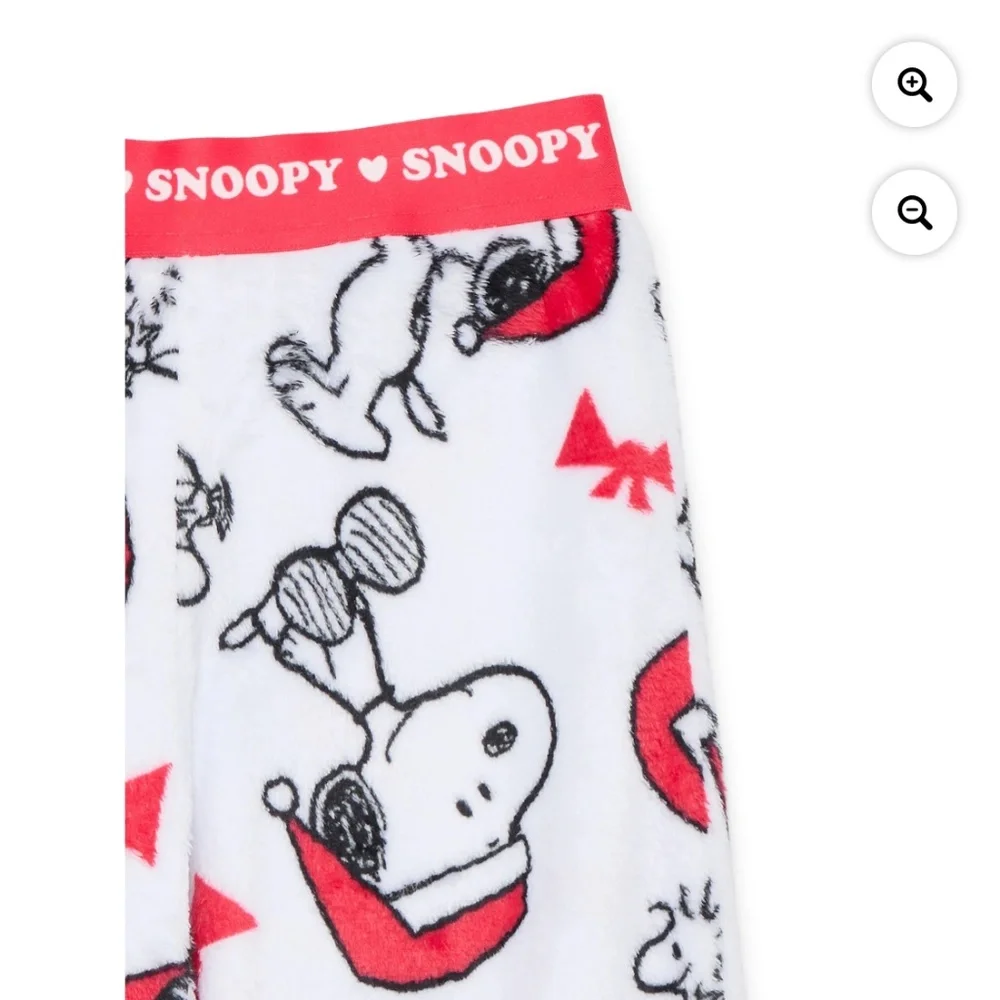 Peanuts Snoopy Girls Plush Pajama Pants Size Small (6-6X) NWT